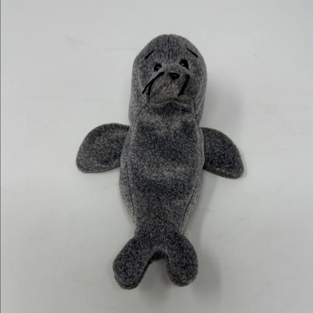 Ty Beanie Baby Slippery Gray Plush Seal Pet Toy for kids Stuffed  Animal